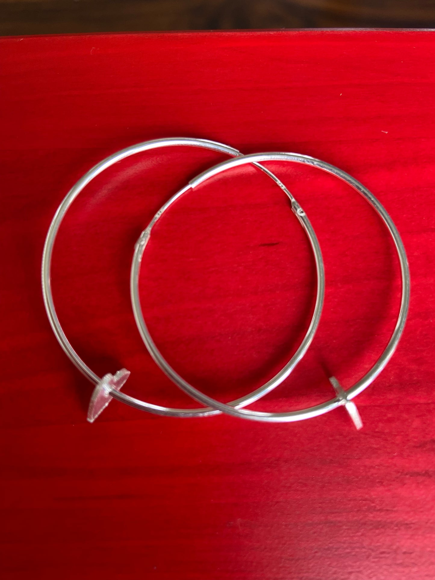 Heart hoop earrings