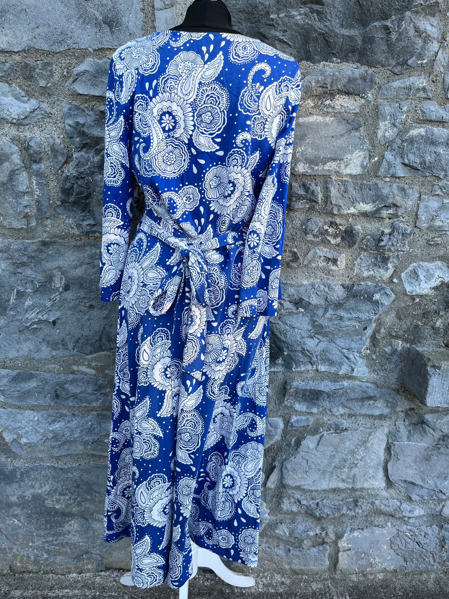 Blue floral dress    uk 16