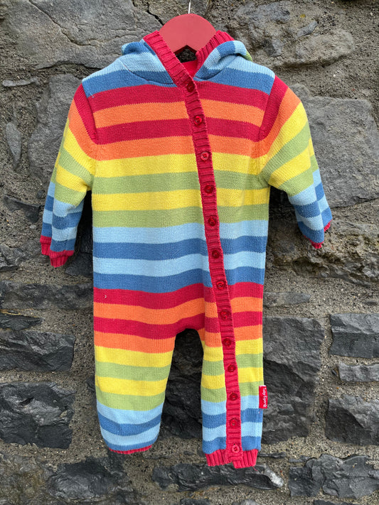 Rainbow knitted onesie    6-9m (68-74cm)