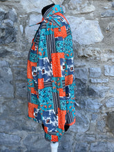 Load image into Gallery viewer, Blue&amp;orange patchwork shirt uk 10-12
