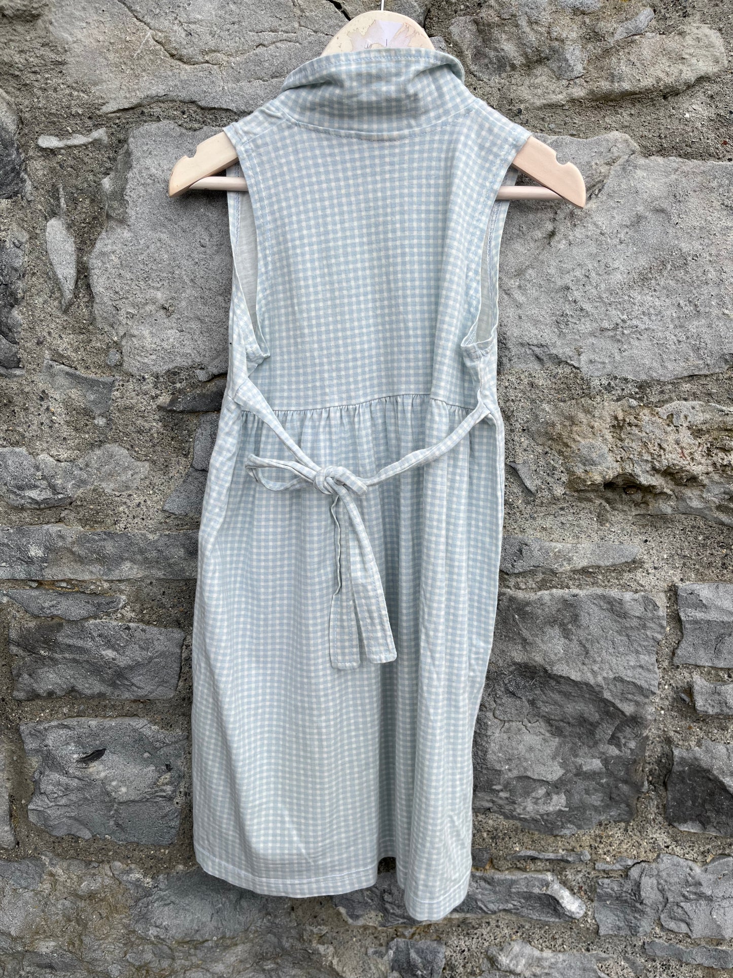 90s pale blue gingham dress  5-6y (110-116cm)