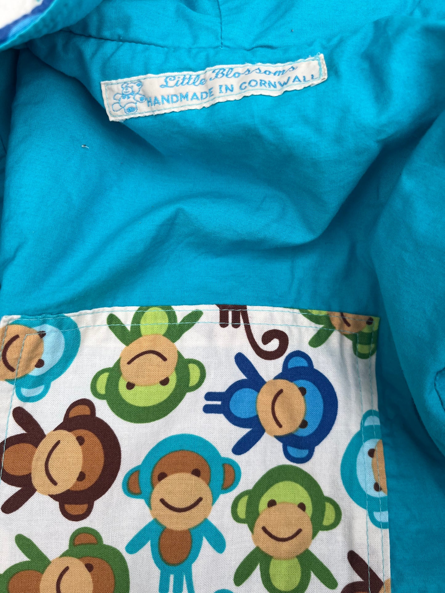 Blue&green monkey jacket   6-9m (68-74cm)