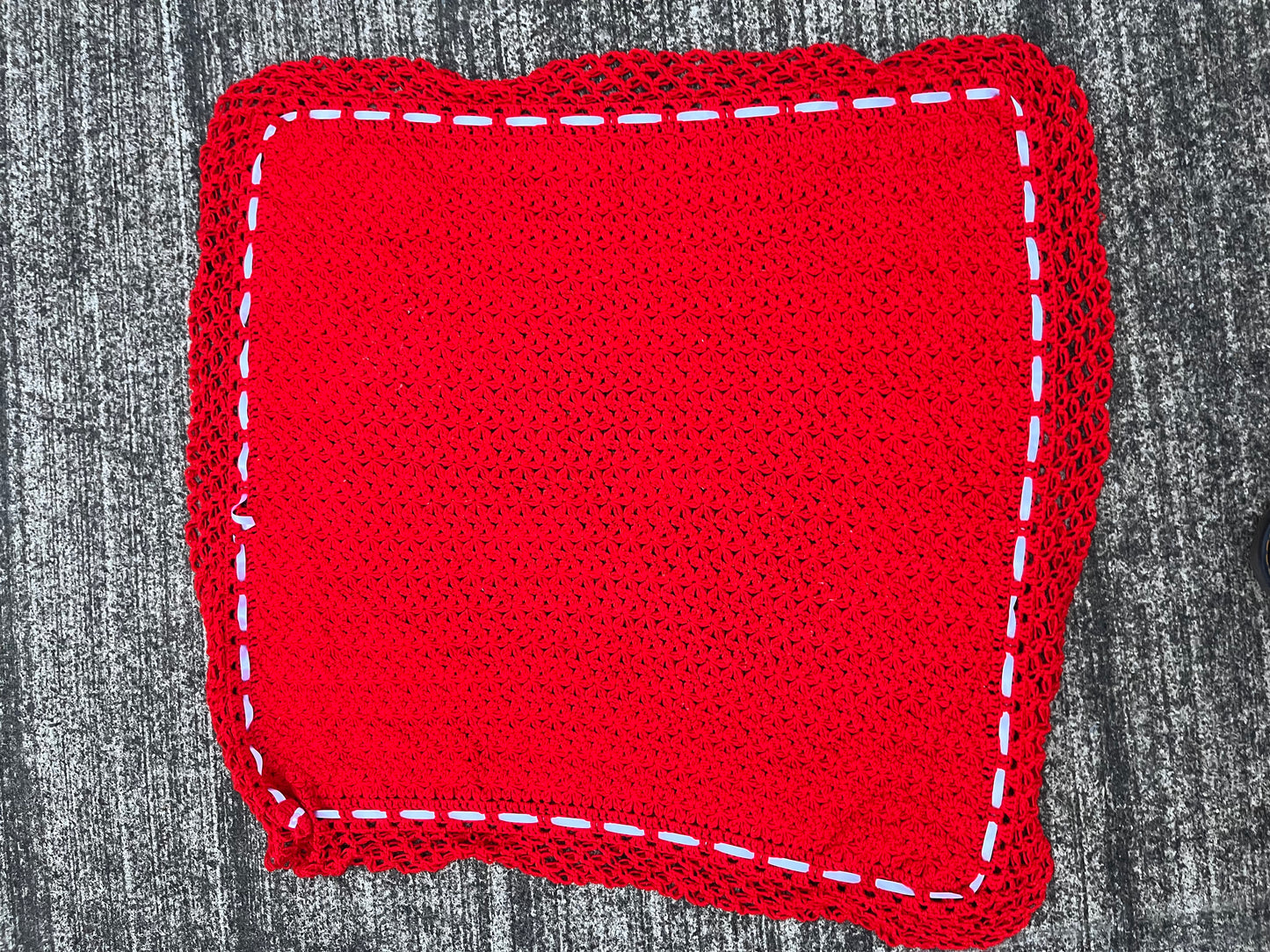 Red baby blanket