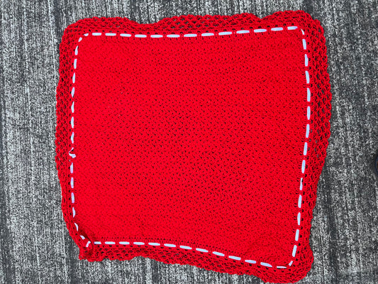 Red baby blanket