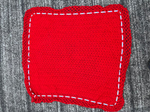 Red baby blanket