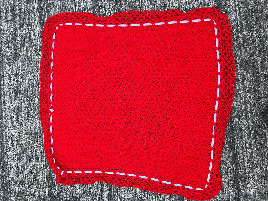 Red baby blanket