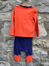 Load image into Gallery viewer, Zebra orange&amp;navy set   12-18m (80-86cm)
