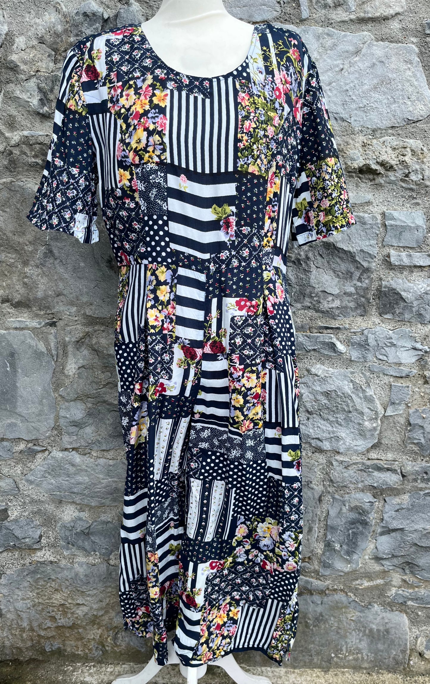 90s patchwork jumpsuit uk 10