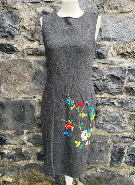 Tweed embroidered dress   uk 12