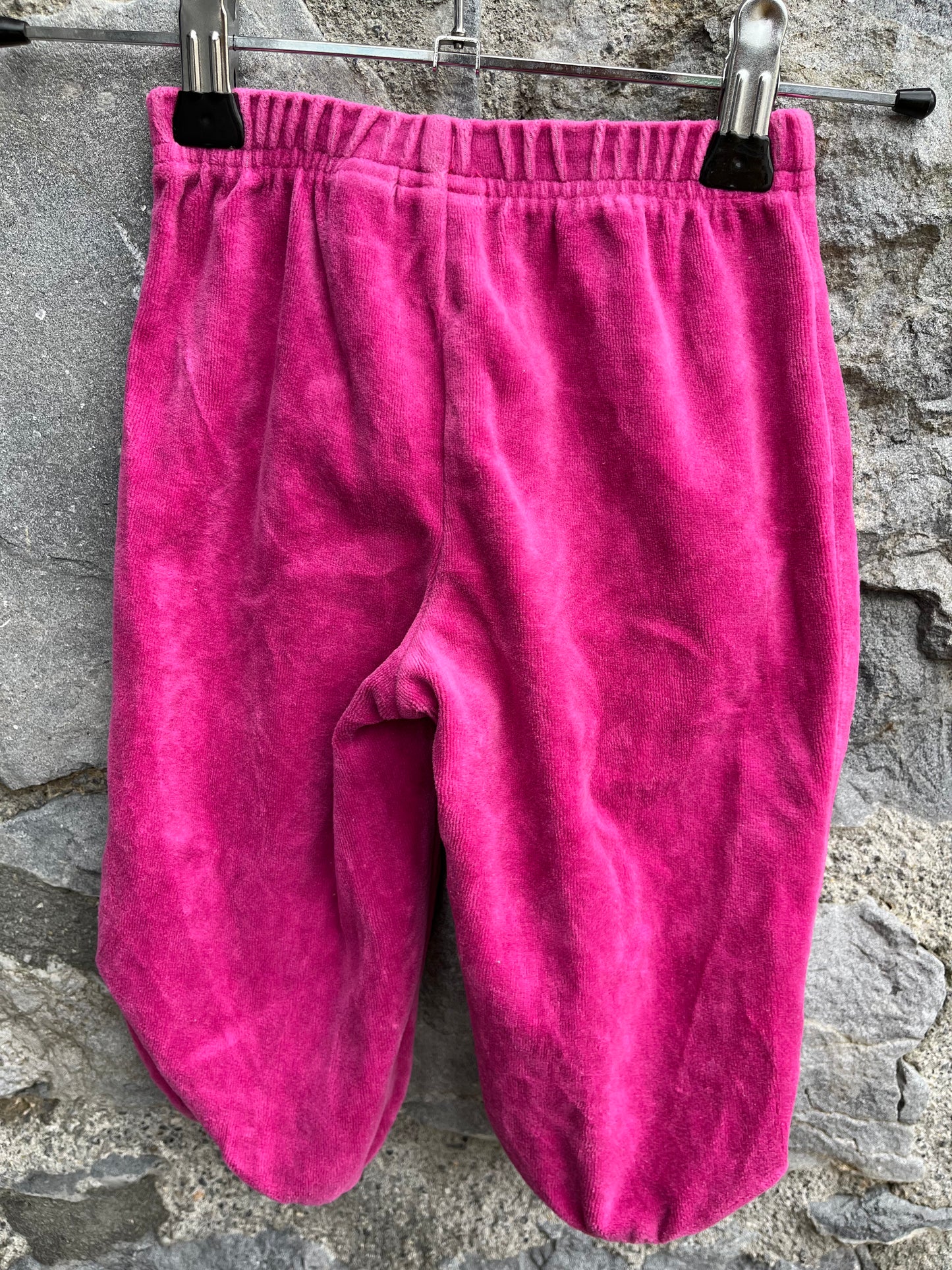 Pink velour pants   9m (74cm)