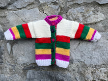 Load image into Gallery viewer, Colourful baby cardigan    0-3m (56-62cm)
