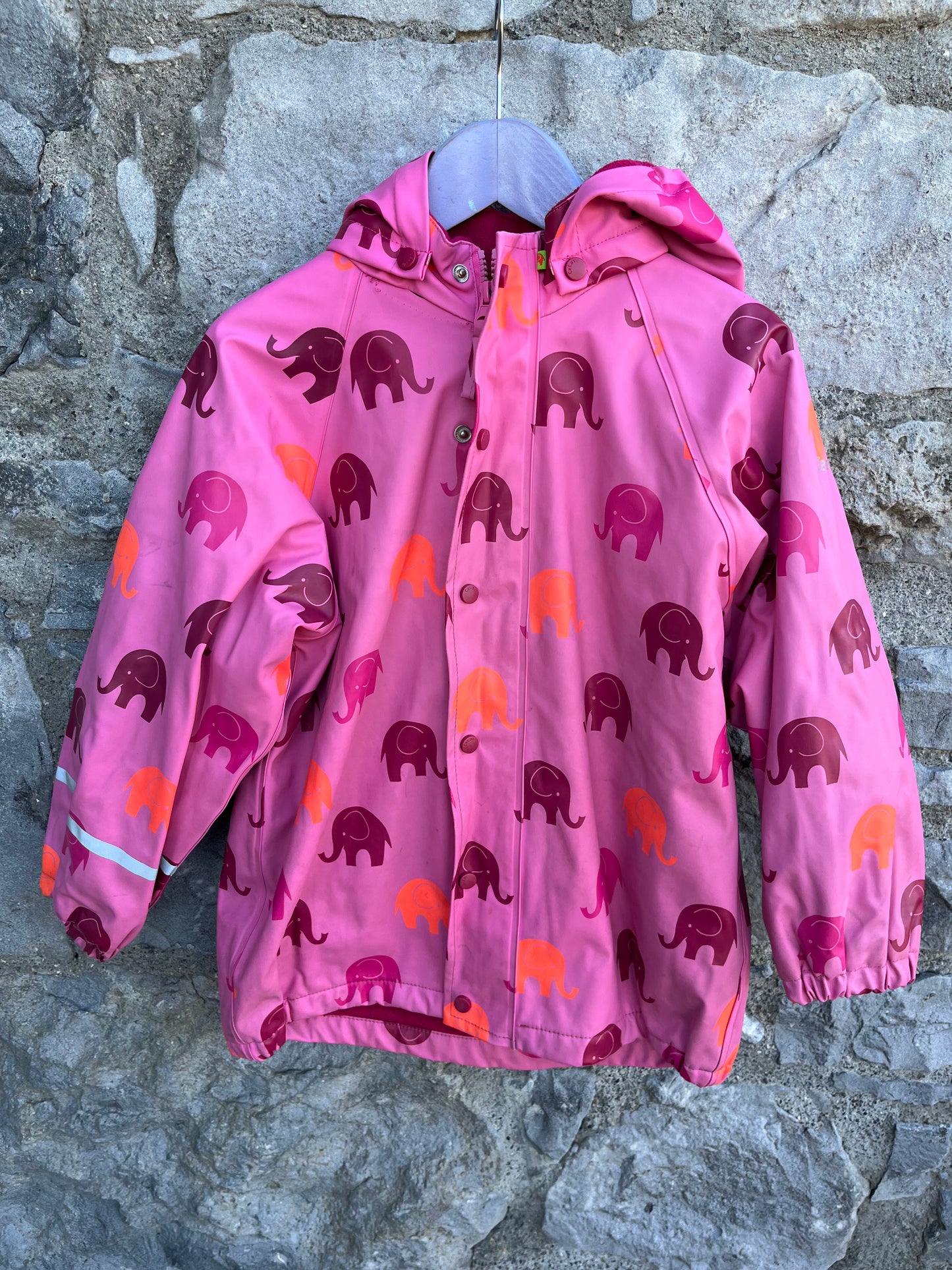 Pink elephants raincoat  6-7y (116-122cm)