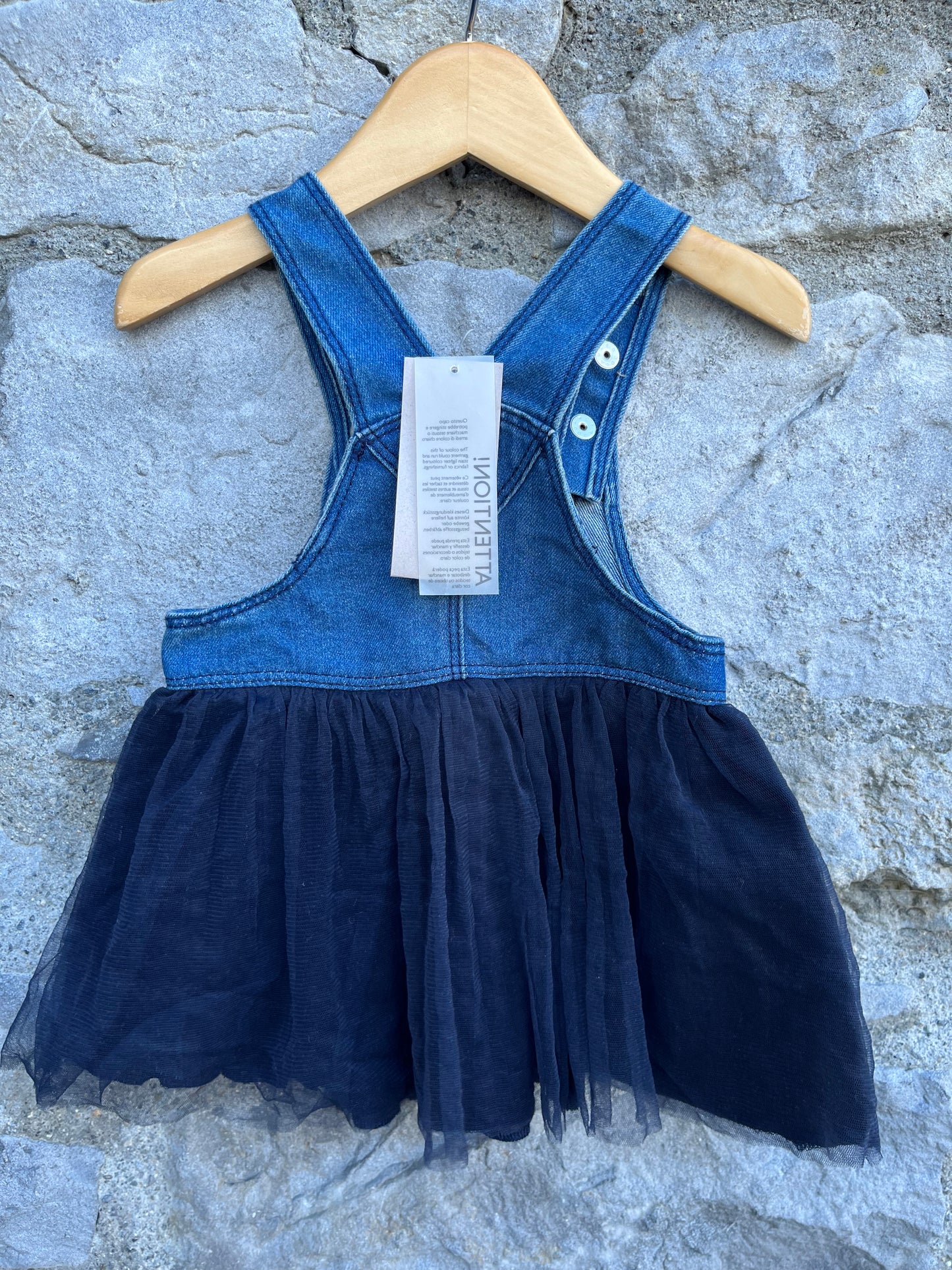 Denim pinafore   3-6m (62-68cm)