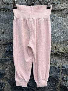 Pink velour pants  18-24m (86-92cm)