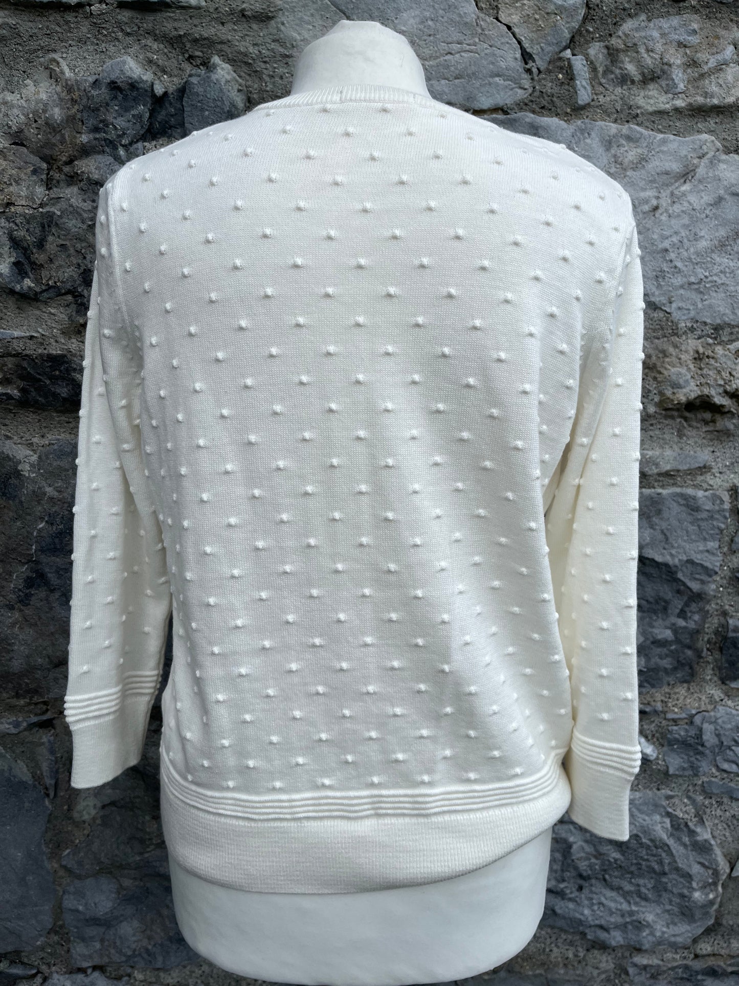 White dotty cardigan  uk 10