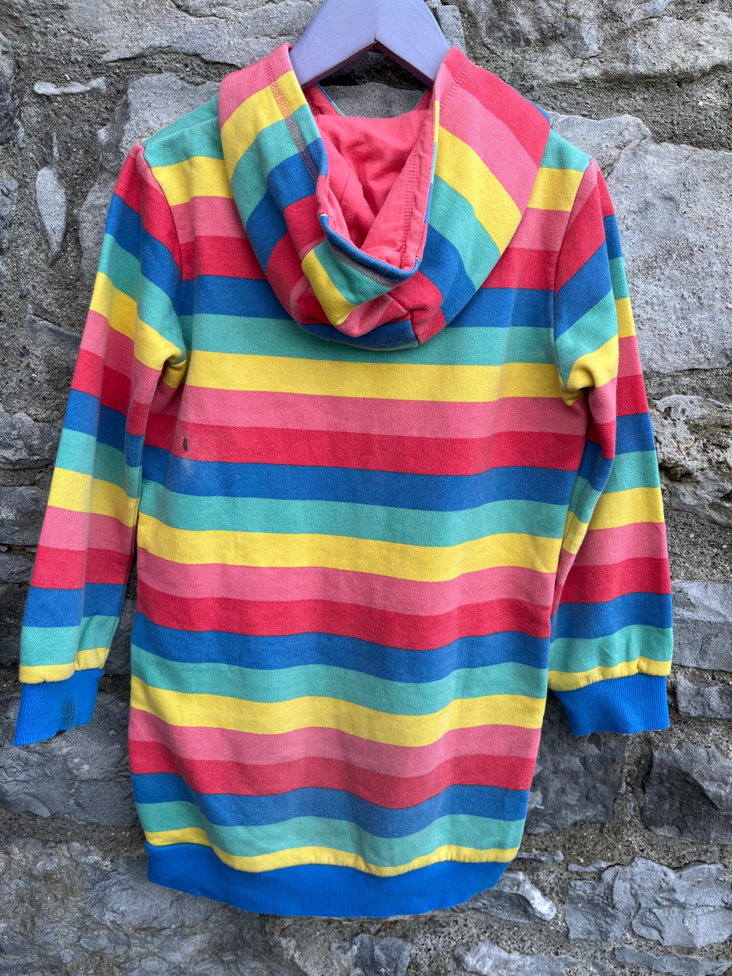 Rainbow hoodie dress  8-9y (128-134cm)