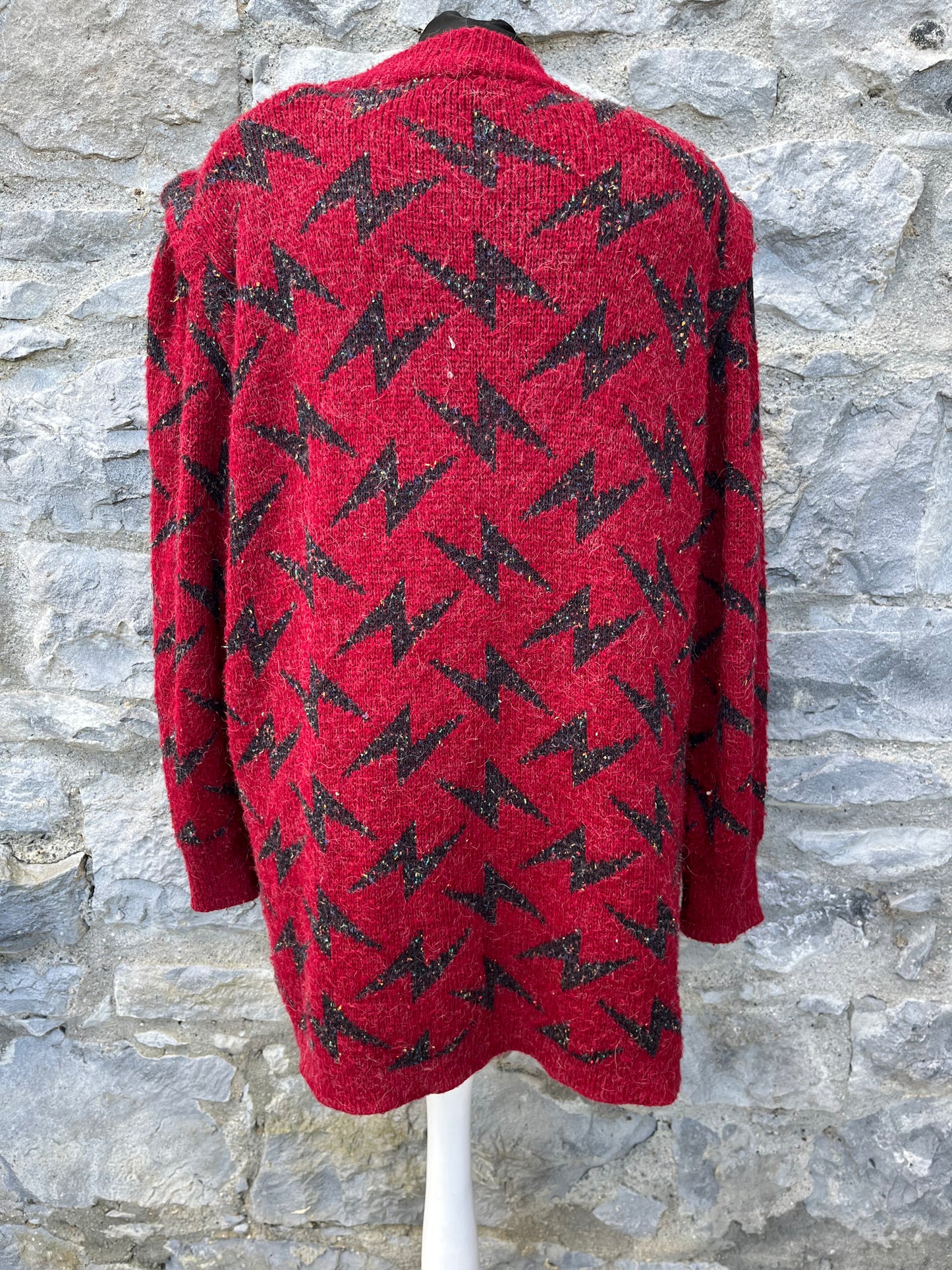 80s red thunder cardigan uk 12-14