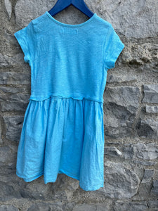 Blue dotty dress   5-6y (110-116cm)