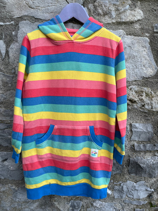 Rainbow hoodie dress  8-9y (128-134cm)