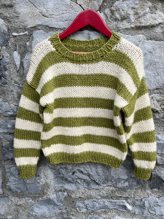 Green&beige jumper   4-5y (104-110cm)