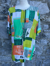 Load image into Gallery viewer, Green patchwork blouse uk 10-12
