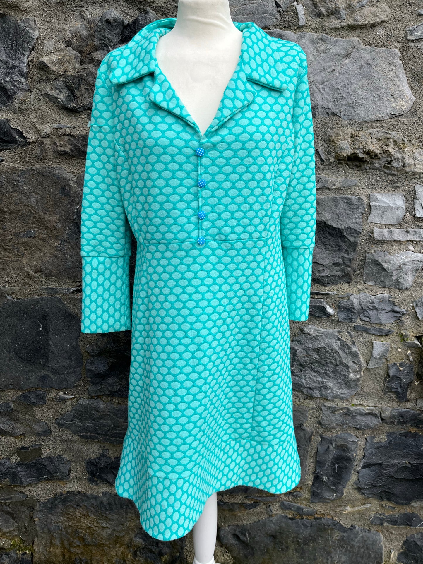 Aquamarine spotty dress uk 10-12