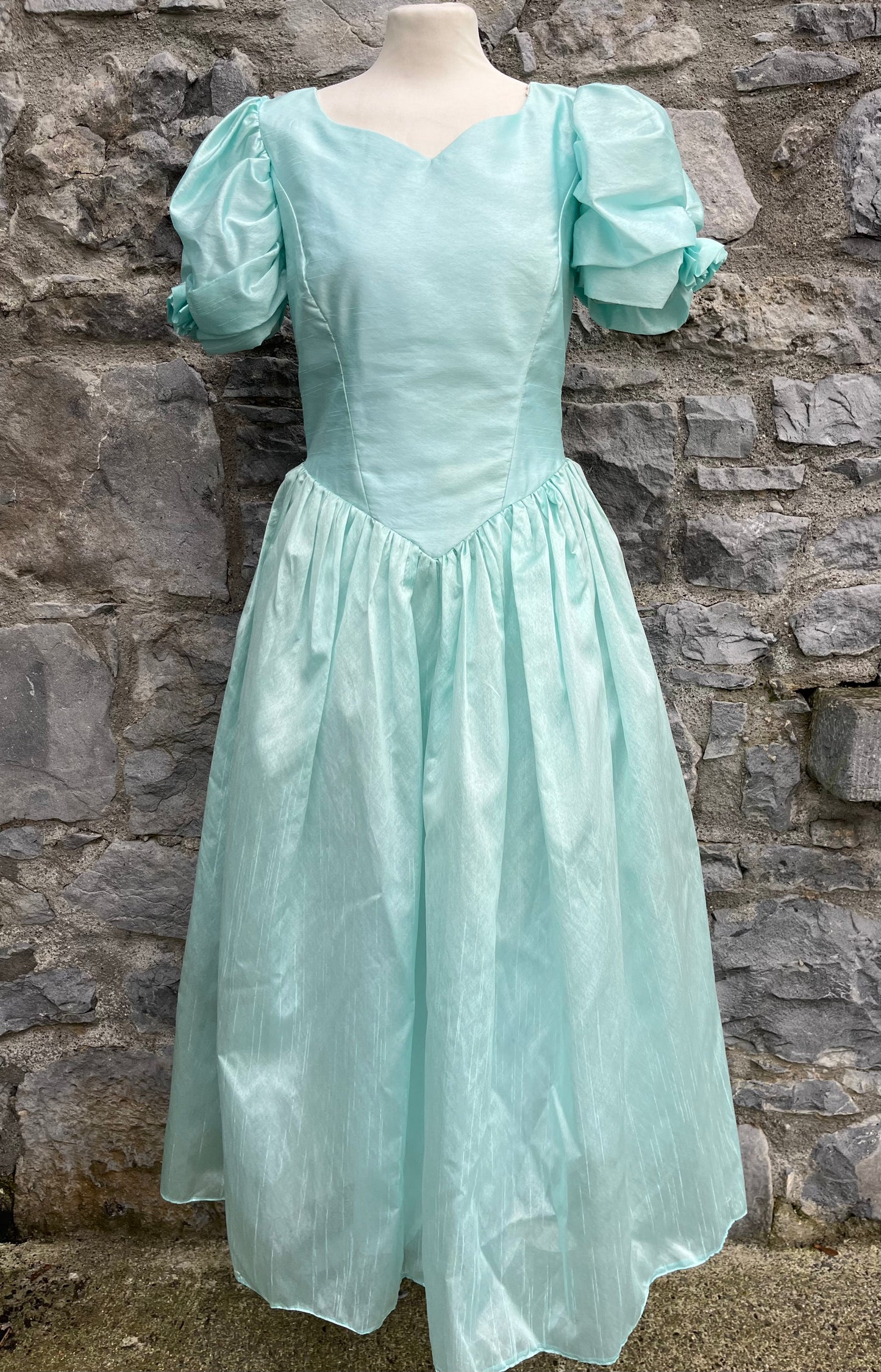 80s pistachio prom dress uk 12