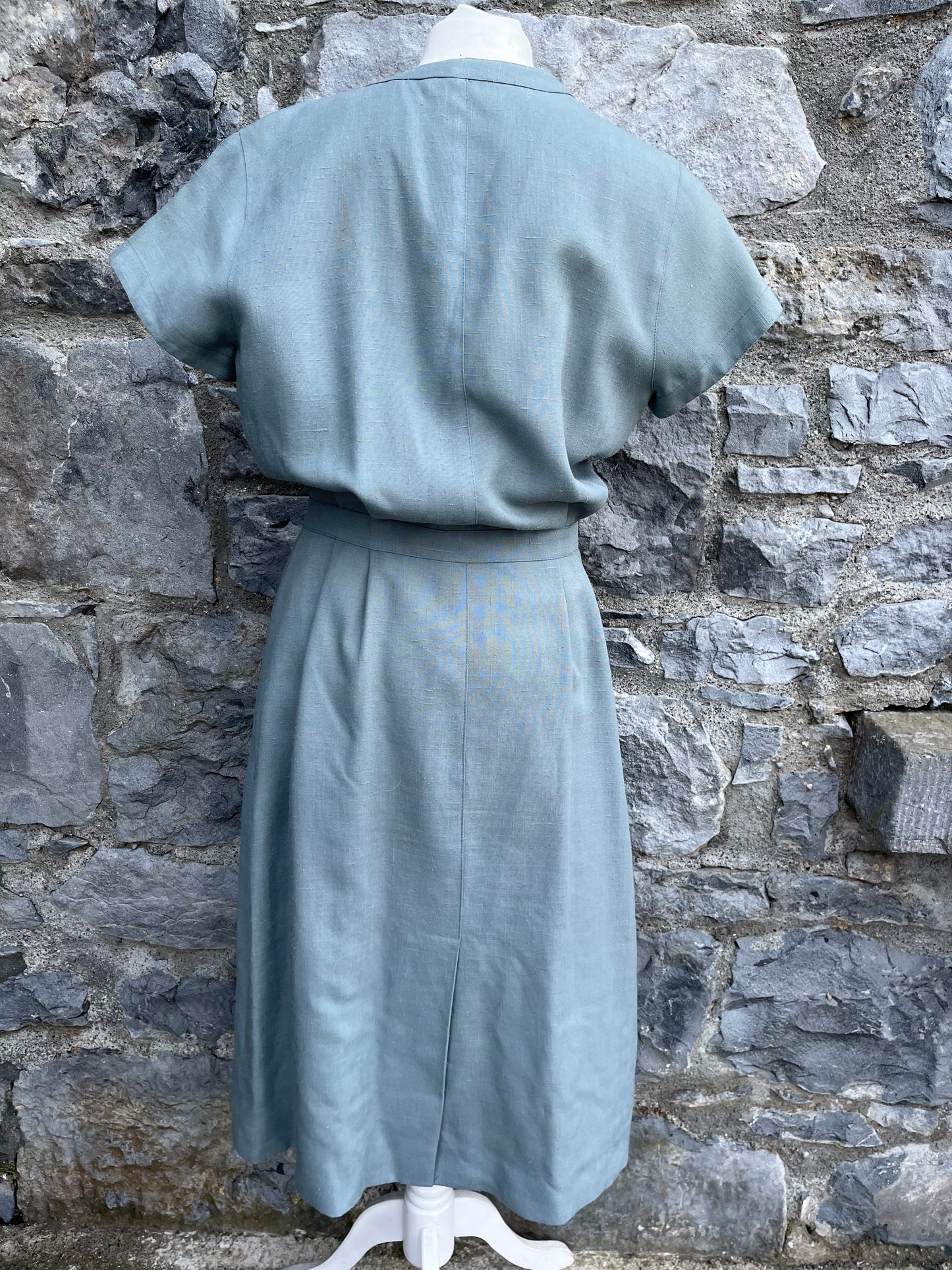 70s grey dress uk 8