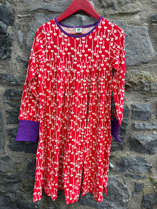 Red hearts dress  9-10y (134-140cm)