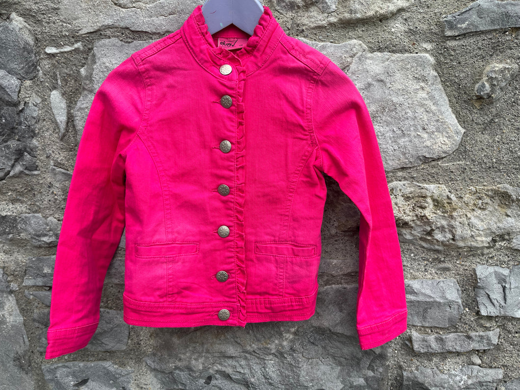 Pink denim jacket  5-6y (110-116cm)
