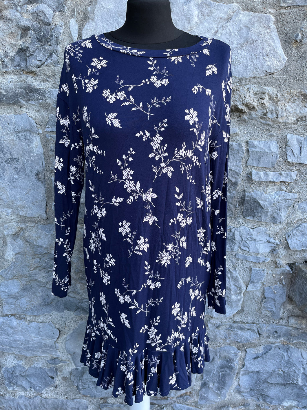 Navy floral tunic   uk 10
