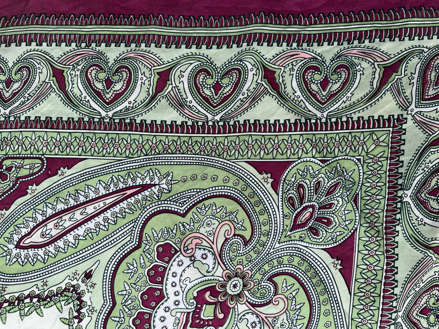 Maroon paisley scarf