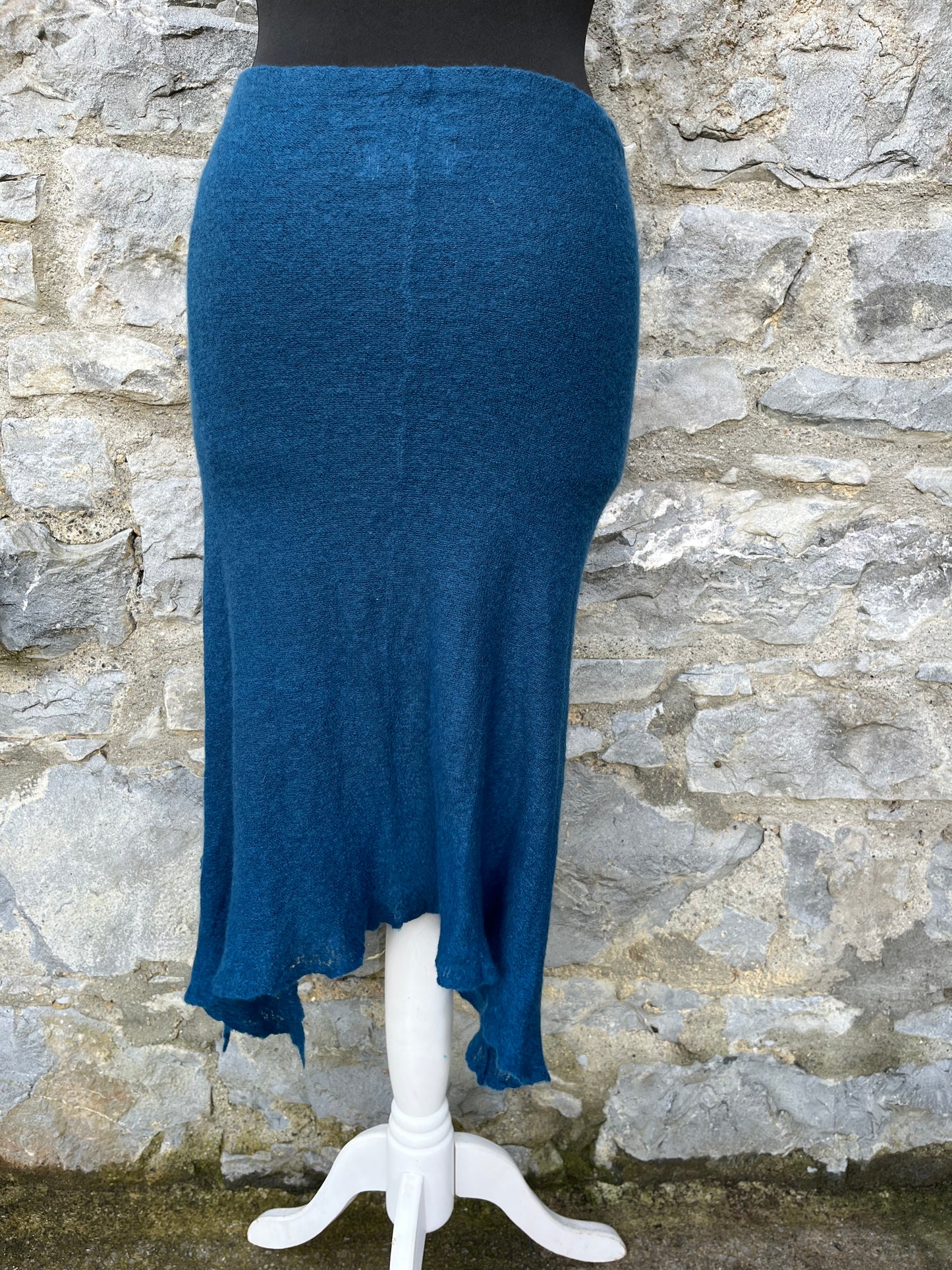 Teal wool skirt uk 8