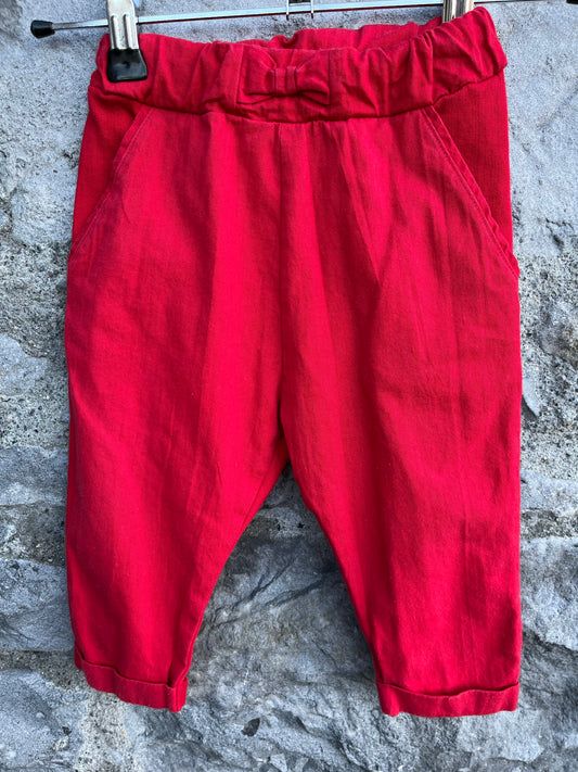 Red pants  9-12m (74-80cm)