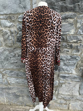 Load image into Gallery viewer, Leopard print wrap dress   uk 10-12
