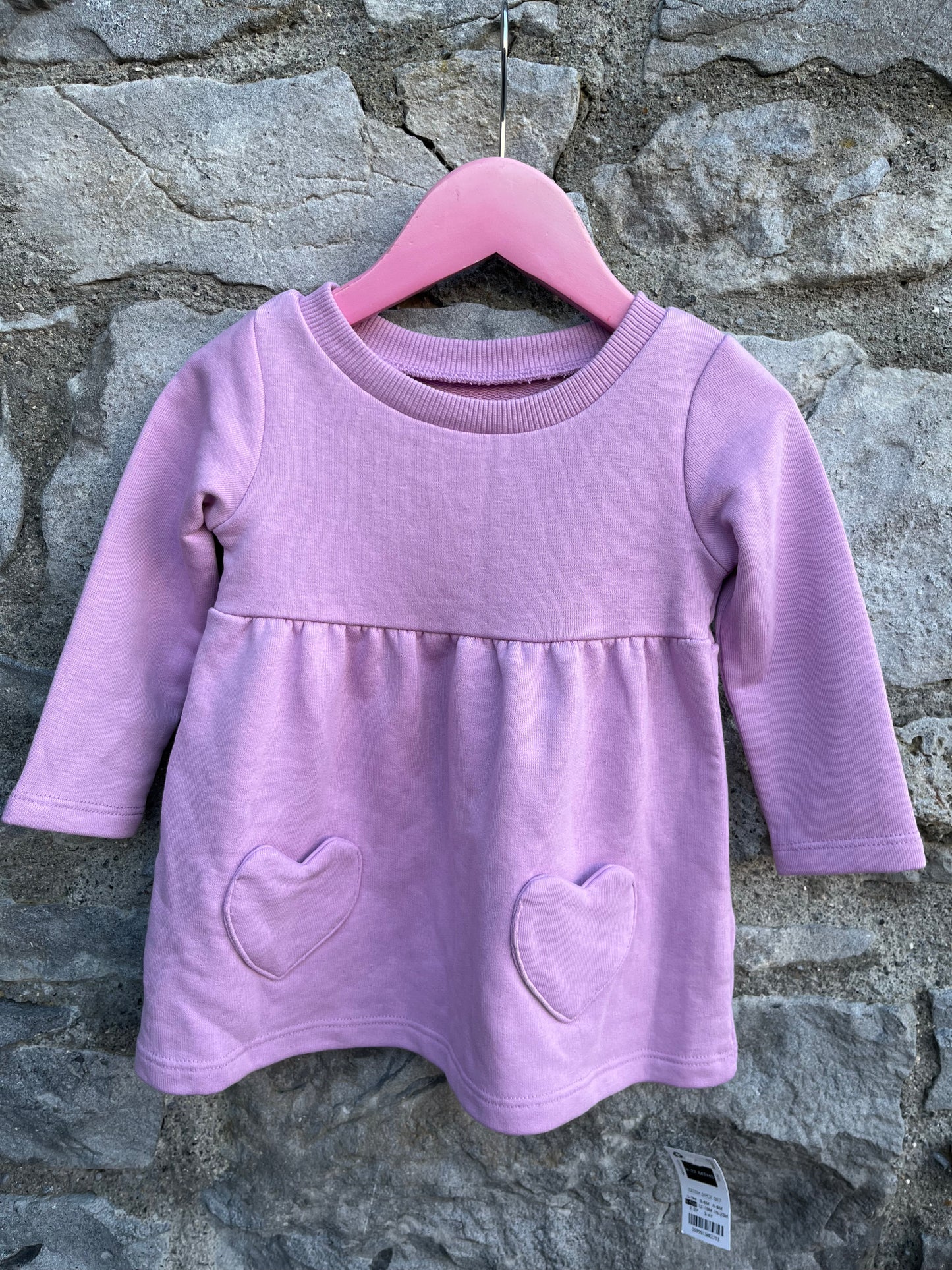 Lilac brushed dress    9-12m (74-80cm)