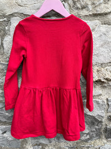Bunny red dress   4y (104cm)