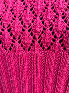 90s pink pointelle jumper uk 10-12