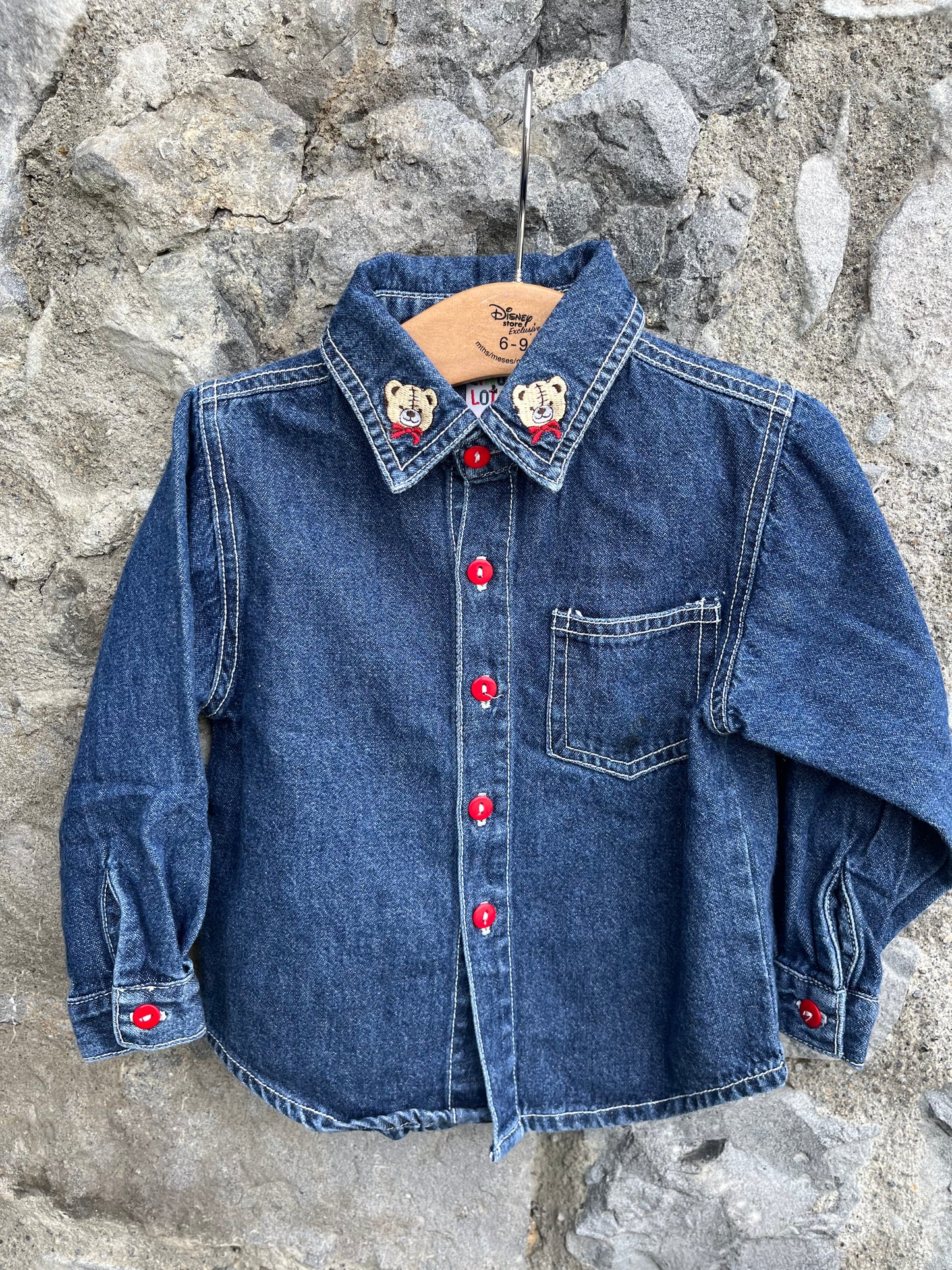 Denim teddy shirt  12m (80cm)