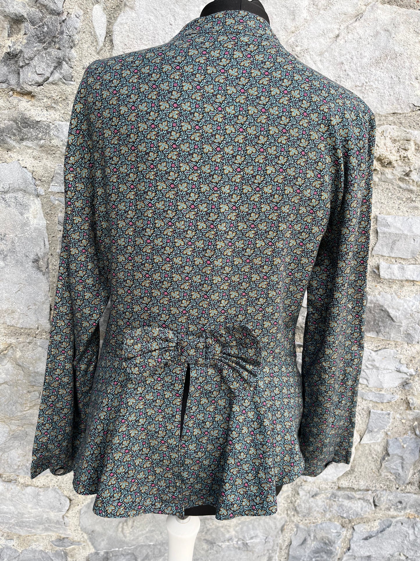 80s tiny flowers blouse uk 10-12