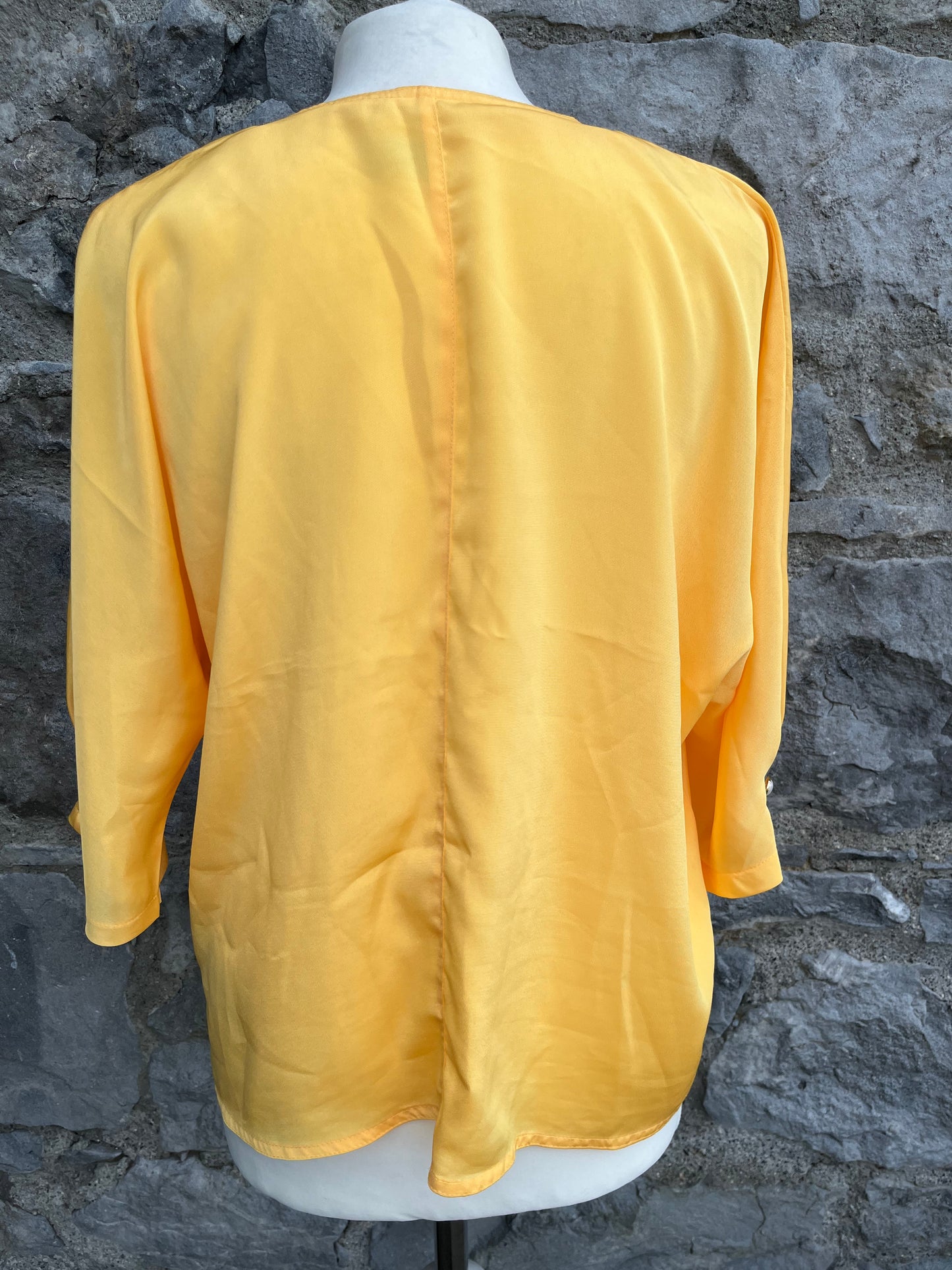 80s yellow blouse uk 10-12