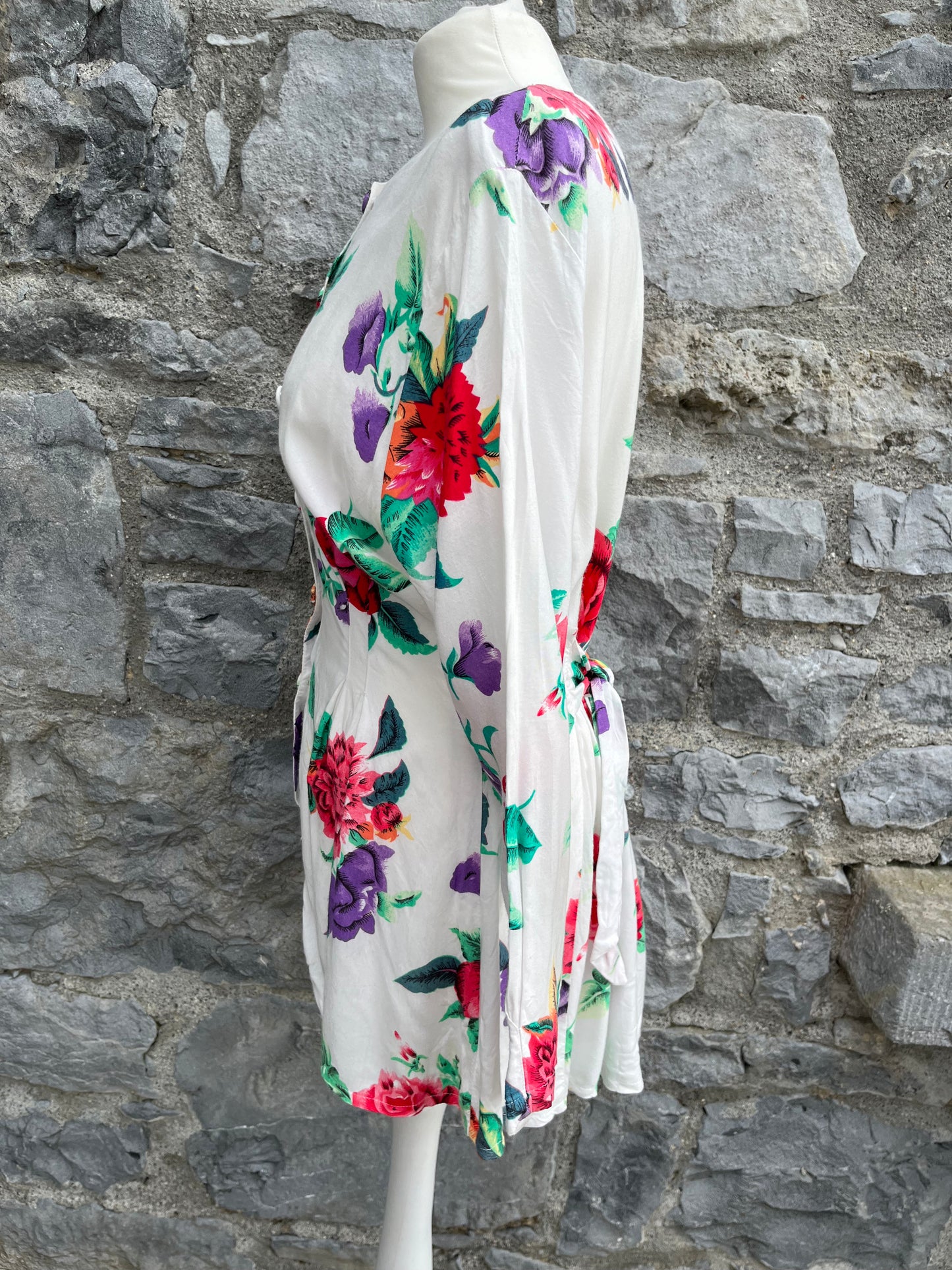 80s floral tunic uk 8-10