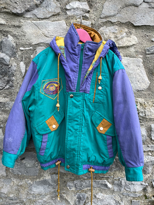 80s purple&teal jacket   8-9y (128-134cm)