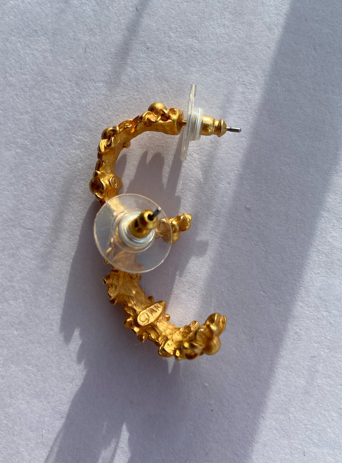 Gold tiny flowers earrings