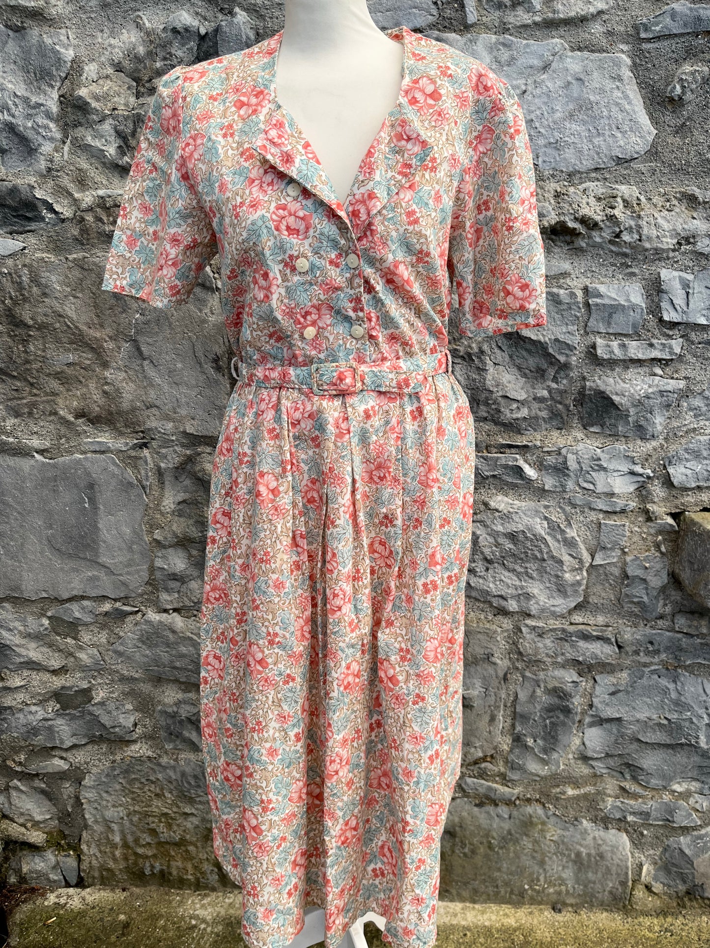 80s floral dress uk 8-10