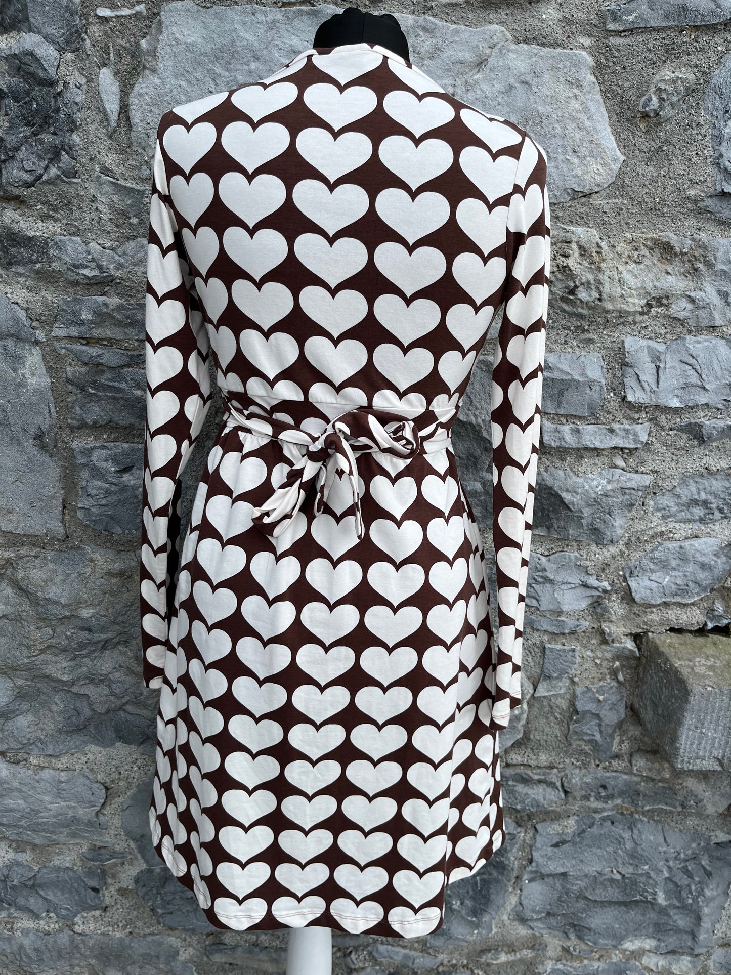 Brown hearts dress  uk 8-10