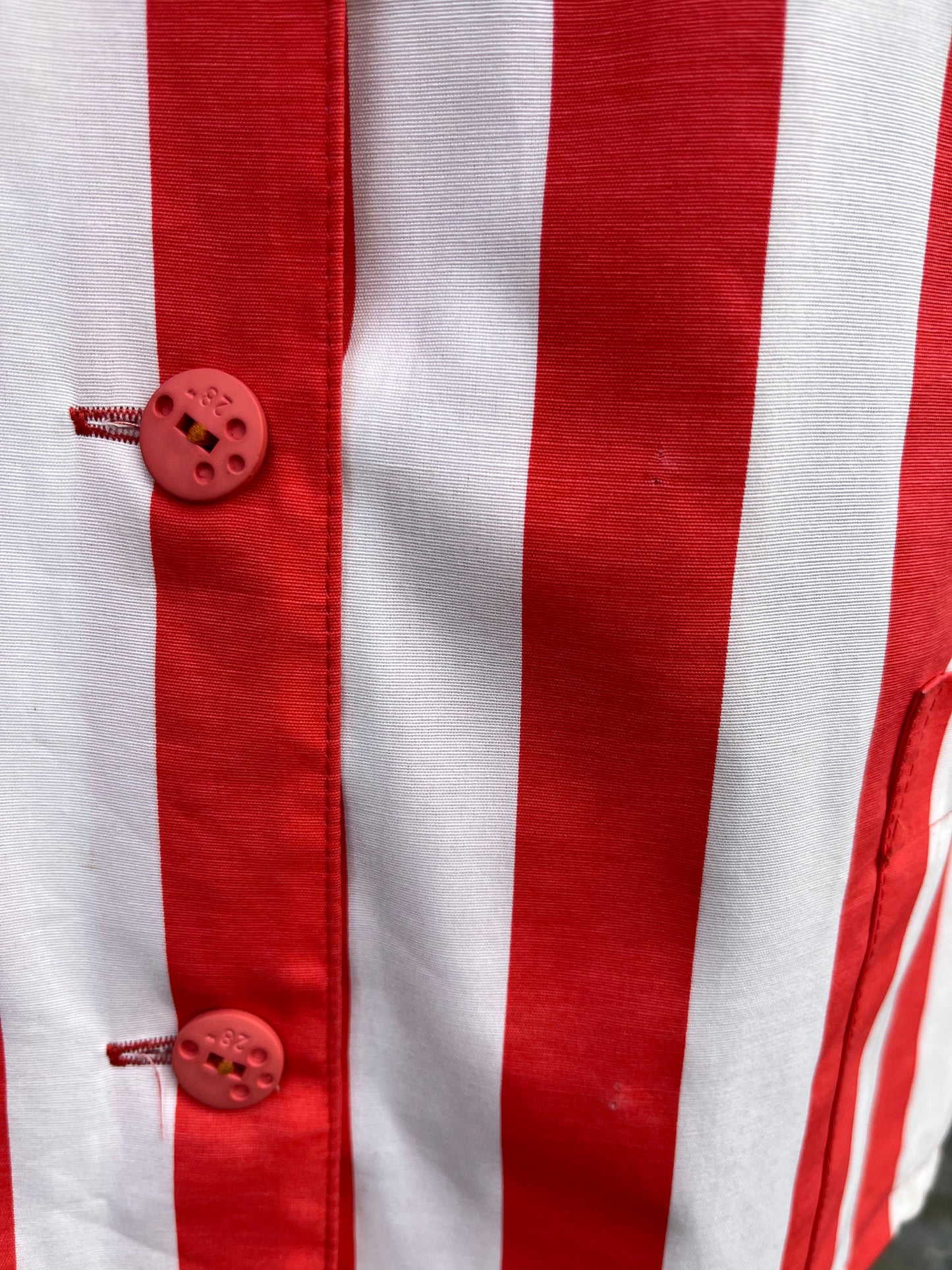 80s Red&white blazer uk 12