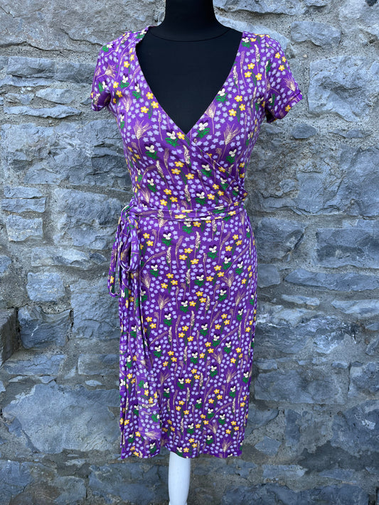 Purple meadow wrap dress uk 6-10