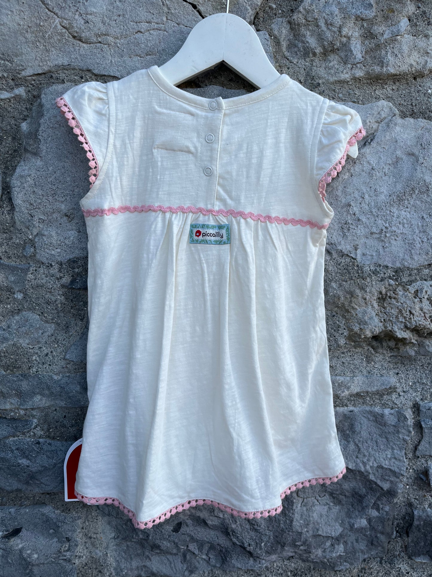 White embroidered dress with a vest  6-12m (68-80cm)