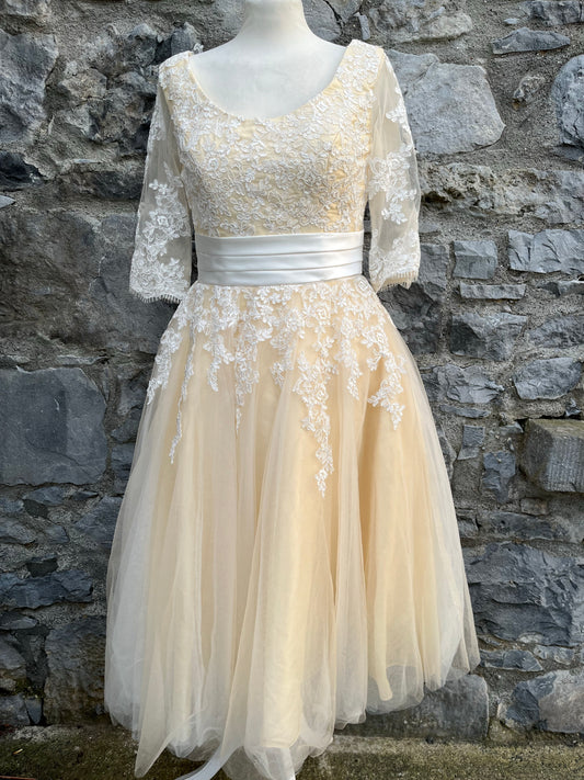 Ivory lace wedding dress uk 8